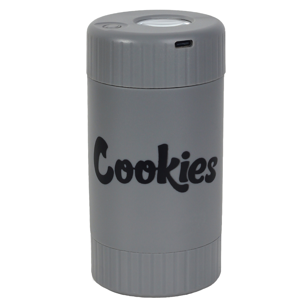 Баночка 4в1 "Cookies" с гриндером, серый