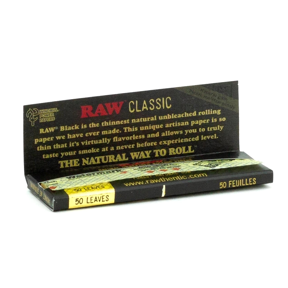 Бумажки RAW Classic Black 1¼