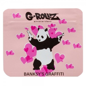 Зиппер Banksy's Graffiti 70x60mm 'Panda Gunnin'