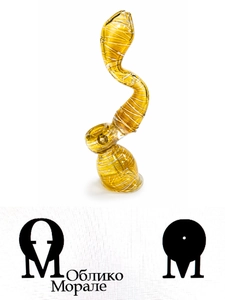 Бабблер "Fumed Sherlock patterned bubbler"