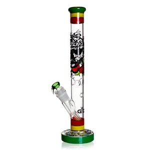Бонг Grace Glass HAMMER Series "Heavy Base Rasta Death"